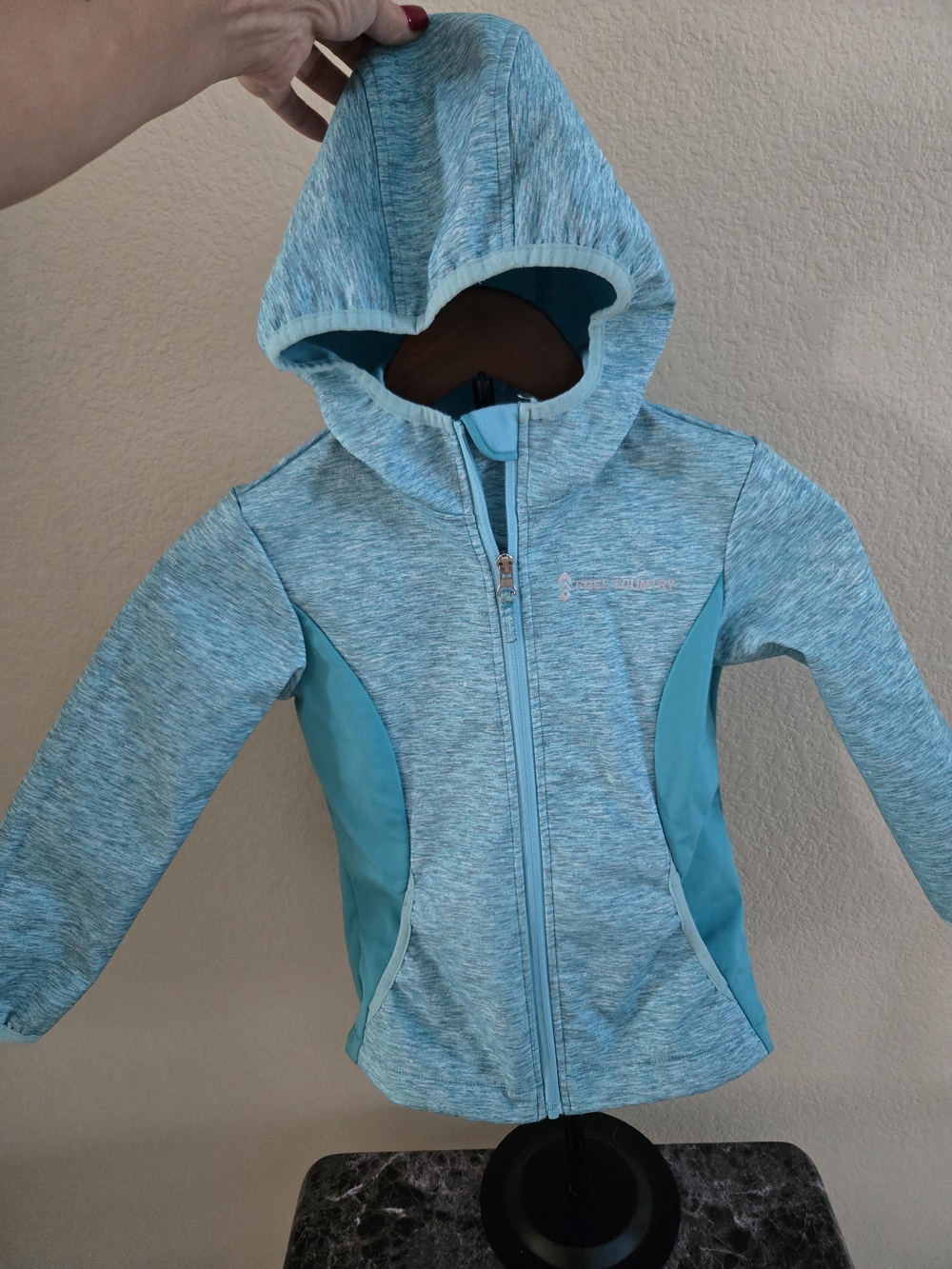 Free Country Turquoise Hooded Zip-Up Jacket for Kids